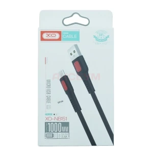 Кабель USB - MicroUSB XO NB151 (2.4A/плоский) белый