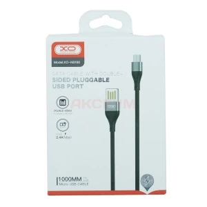Кабель USB - MicroUSB XO NB188 (2.4A) серый