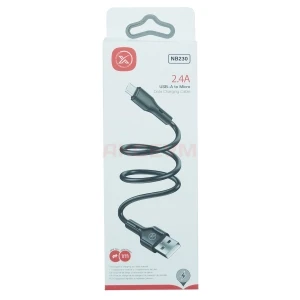 Кабель USB - MicroUSB XO NB230 (2.4A) черный