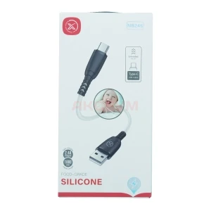 Кабель USB - Type-C XO NB245 (2.4A/силикон) белый
