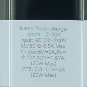 Сетевая зарядка Type-C Hoco C125A (20W/PD) черная