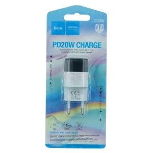 Сетевая зарядка Type-C Hoco C125A (20W/PD) черная