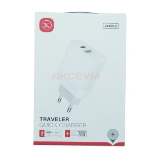 Сетевая зарядка USB/Type-C XO L64 (20W/QС3.0/PD) белая