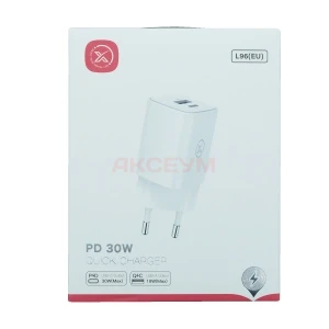 Сетевая зарядка USB/Type-C XO L96 (30W/QС3.0/PD) белая
