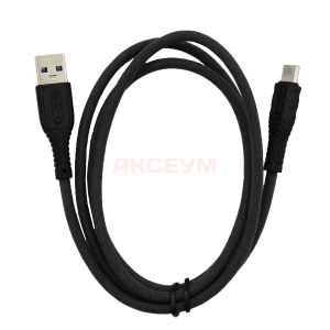 Кабель USB - Type-C Hoco X67 (5A/наносиликон/термостойкий) черный