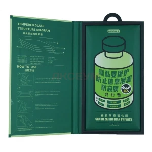 Защитное стекло для iPhone 15/16 Remax Medicine Glass GL-27 (черное) - Антишпион