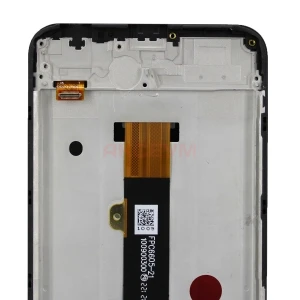 Дисплей с рамкой для Tecno Spark 8C с тачскрином (черный) - Оригинал