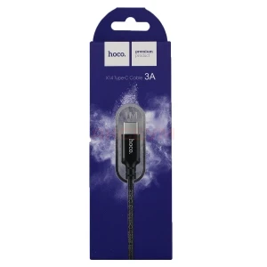Кабель USB - Type-C Hoco X14 (3A/оплетка нейлон/1 м) черный