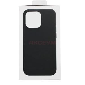 Чехол накладка для iPhone 15 MagSafe SM002 экокожа (черный)