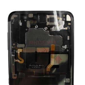 Дисплей с рамкой для Samsung Z Flip 3 (F711B) внутренний 6.7 (черный) - Оригинал
