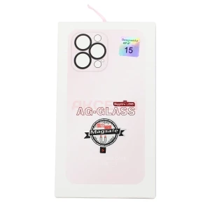 Чехол накладка для iPhone 15 MagSafe SM021 (светло-розовый)
