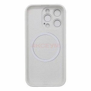 Чехол накладка для iPhone 13 Pro Max MagSafe SM021 (белый)