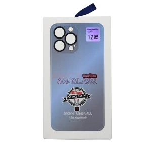 Чехол накладка для iPhone 12 Pro Max MagSafe SM021 (синий)