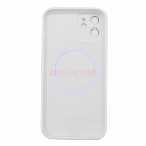 Чехол накладка для iPhone 12 MagSafe SM021 (белый)
