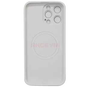 Чехол накладка для iPhone 14 Pro Max MagSafe SM021 (белый)