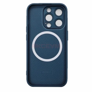 Чехол накладка для iPhone 14 Pro MagSafe SM021 (синий)