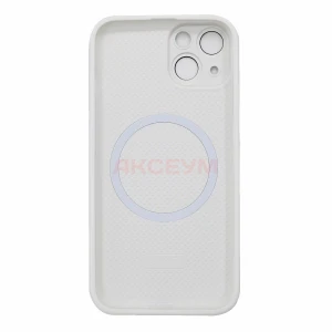 Чехол накладка для iPhone 14 MagSafe SM021 (белый)