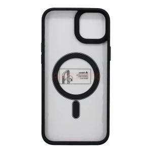 Чехол накладка для iPhone 15 Plus MagSafe SM004 (черный)