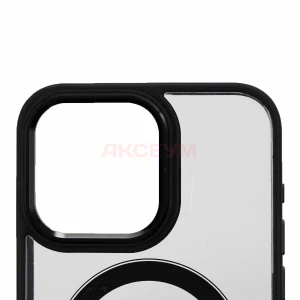 Чехол накладка для iPhone 15 Pro Max MagSafe SM004 (черный)