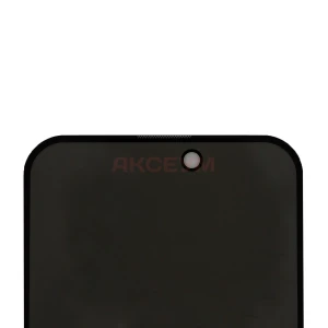 Защитное стекло для iPhone 15 Plus (закалённое/полное покрытие) черное - Антишпион