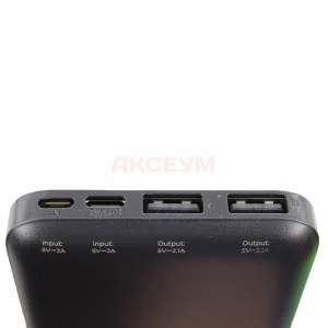 Внешний аккумулятор BC 10PB27 10000 mAh (10W/2USB/MicroUSB/Type-C) черный