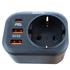 Сетевой фильтр с портами Hoco NS3 (4000W/QС3.0/PD/1 розетка/2 порта USB/порт Type-C) черный