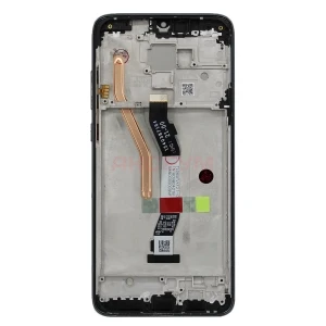 Дисплей с рамкой для Xiaomi Redmi Note 8 Pro с тачскрином (черный) - Оригинал