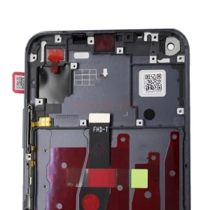 Дисплей с рамкой для Honor 20/Nova 5T с тачскрином (черный) - Оригинал