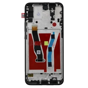 Дисплей с рамкой для Huawei P Smart Z с тачскрином отпечаток сзади (черный) - Оригинал