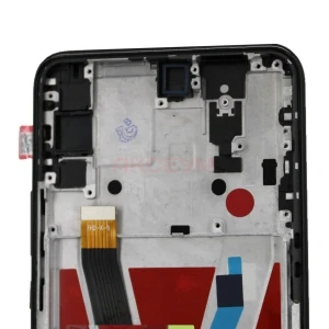 Дисплей с рамкой для Huawei P Smart Z с тачскрином отпечаток сзади (черный) - Оригинал