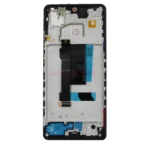 Дисплей с рамкой для Xiaomi Poco X5 Pro 5G/Redmi Note 12 Pro 5G с тачскрином (черный) - Оригинал
