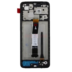 Дисплей с рамкой для Xiaomi Redmi 12C/Poco C55 с тачскрином (черный) - Оригинал