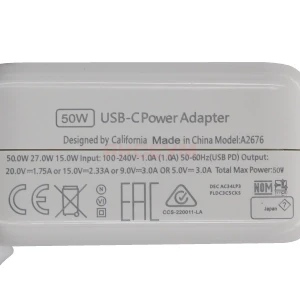 Сетевая зарядка Type-C для iPhone 15/15 Plus/15 Pro/15 Pro Max/16/16 Plus/16 Pro/16 Pro (50W/PD/2 порта) белая