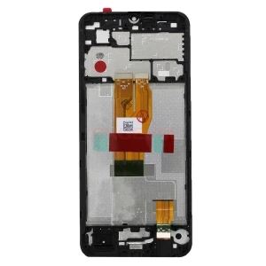 Дисплей с рамкой для Realme C30/Narzo 50i Prime с тачскрином (черный) - Оригинал