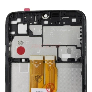 Дисплей с рамкой для Realme C30/Narzo 50i Prime с тачскрином (черный) - Оригинал