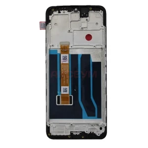 Дисплей с рамкой для OPPO A5 2020/A9 2020 с тачскрином (черный) - Оригинал