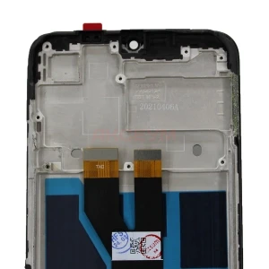 Дисплей с рамкой для Realme C21/C11 2021/Narzo 50i с тачскрином (черный) - Оригинал