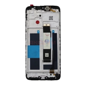 Дисплей с рамкой для Xiaomi Poco M3/Redmi 9T с тачскрином (черный) - Оригинал