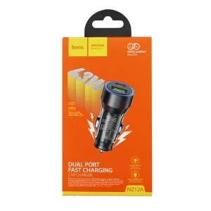 Автомобильное зарядное устройство USB/Type-C Hoco NZ12A (43W/QC3.0/PD/1Type-C/1USB) черное