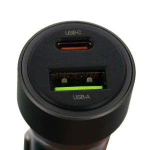Автомобильное зарядное устройство USB/Type-C Hoco NZ12A (43W/QC3.0/PD/1Type-C/1USB) черное