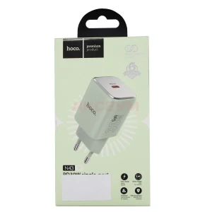 Сетевая зарядка Type-C Hoco N43 (30W/PD/GaN) темно-зеленая