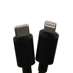 Сетевая зарядка USB/Type-C Hoco CS23A (30W/QC3.0/PD/кабель Type-C-Lightning) черная