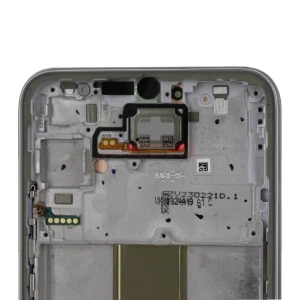 Дисплей с рамкой для Samsung Galaxy A34 5G (A346B) с тачскрином (серебро) - Оригинал