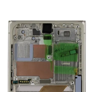Дисплей с рамкой для Samsung Galaxy S23 Ultra (S918B) с тачскрином (бежевый) - Оригинал