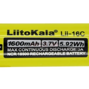 Аккумулятор Lii-16C LiitoKala 18500 3.7V 3A 1600 mAh