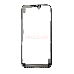 Стекло дисплея для iPhone 12 Pro Max с тачскрином и OCA пленкой (черное с рамкой)