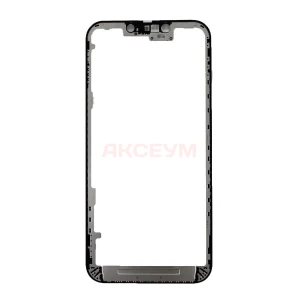 Стекло дисплея для iPhone 13 с тачскрином и OCA пленкой (черное с рамкой)