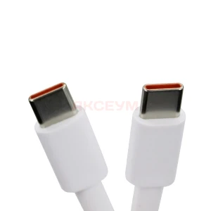 Кабель Type-C - Type-C Huawei (6A/88W/чип SuperCharger) белый - Оригинал