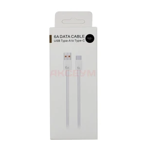 Кабель USB - Type-C для Huawei (6A/66W/чип SuperCharger) белый - Оригинал