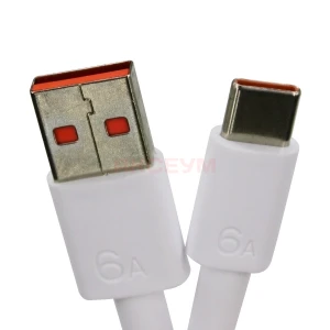 Кабель USB - Type-C для Huawei (6A/66W/чип SuperCharger) белый - Оригинал